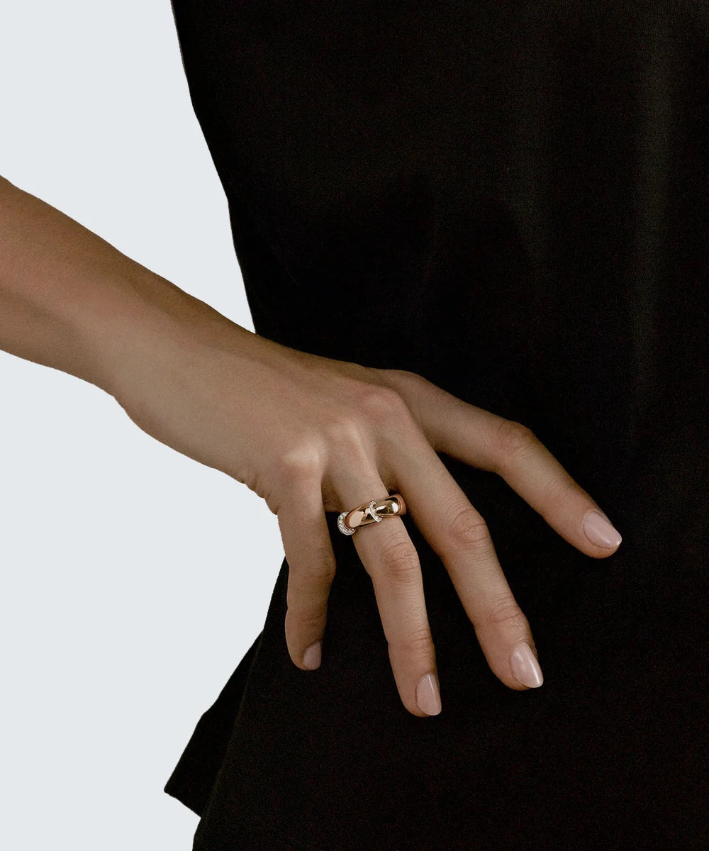 Peelerie jewelry piece in midnight luxury editorial product photo, high-contrast studio lighting