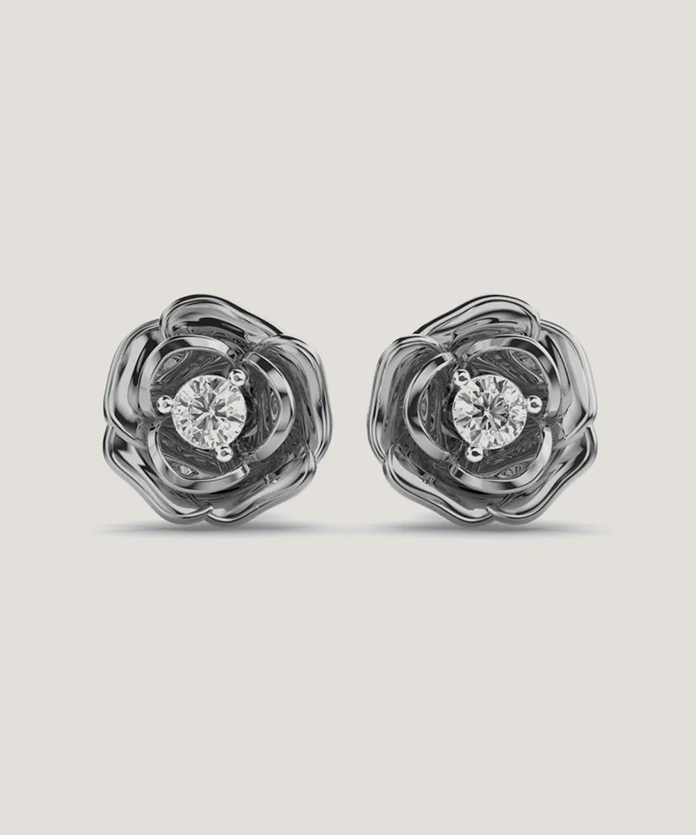 Rose Flower Stud Earrings