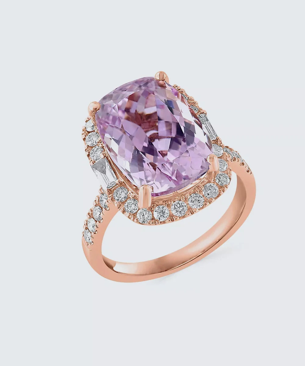 Cushion Cut Rose Gold Ring