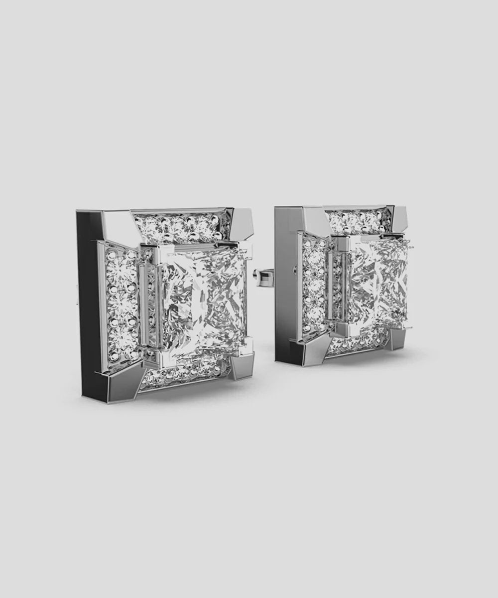 Metal Brass Cufflink For Men in a sleek high-contrast midnight luxury editorial style