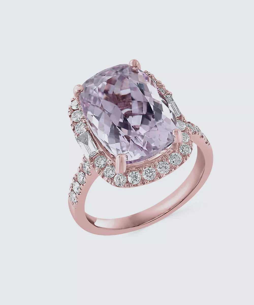 Cushion Cut Rose Gold Ring