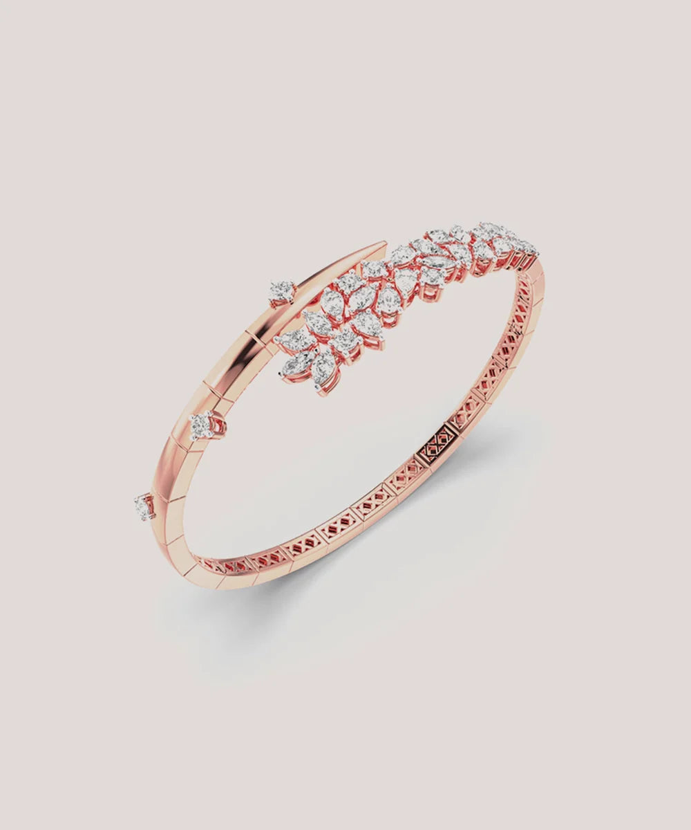 Gold-Plated Bracelets in a sleek high-contrast midnight luxury editorial style