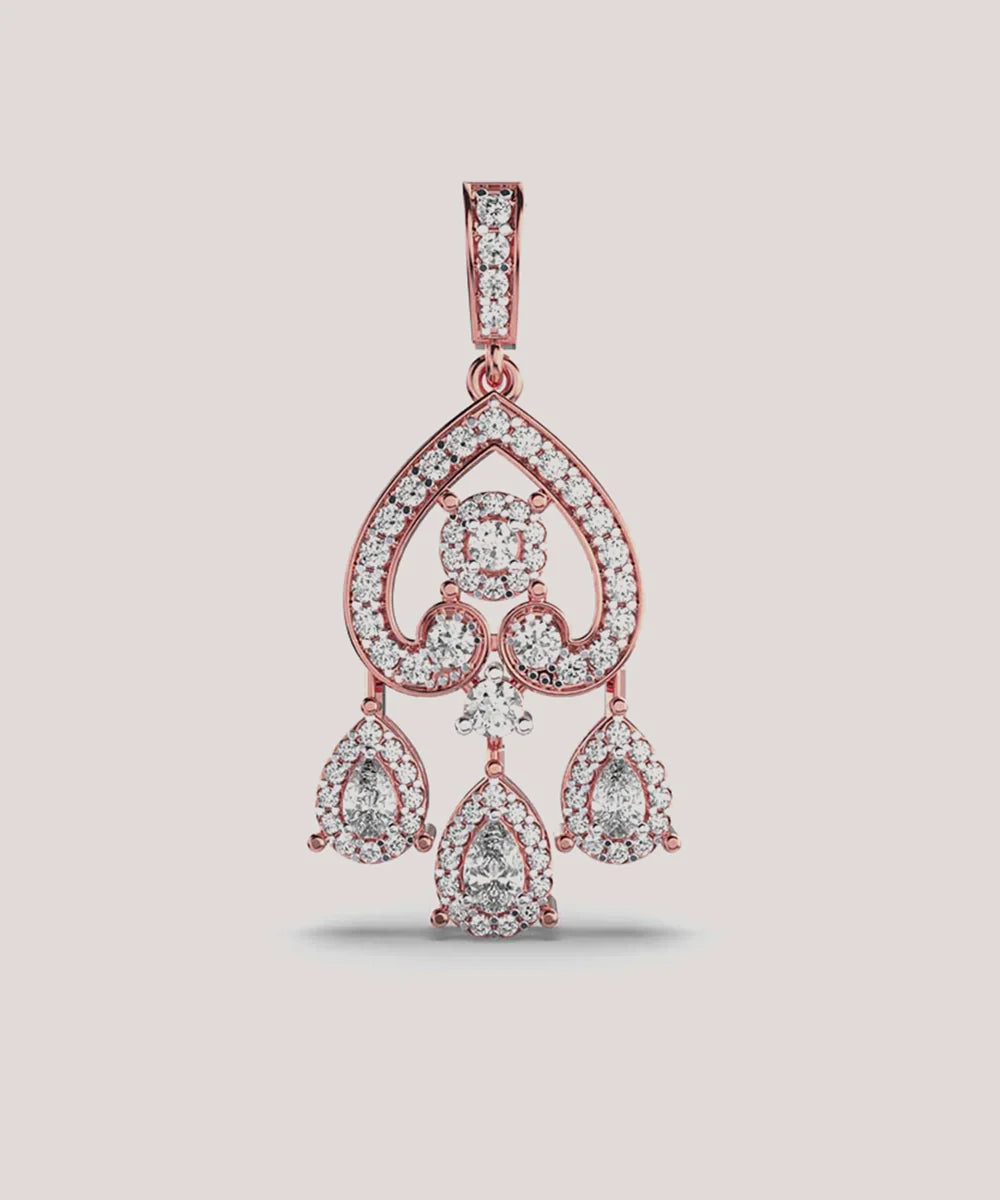 Sterling Pendant Set in a sleek high-contrast midnight luxury editorial style