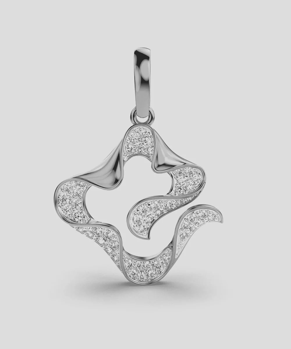 Solitaire Pendent in a sleek high-contrast midnight luxury editorial style