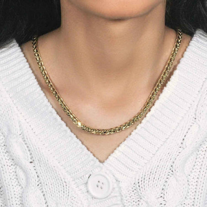 14k Yellow Gold Diamond Cut Round Franco Chain (5.30 mm)