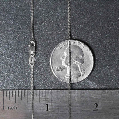 14k White Gold Classic Box Chain (0.68 mm)