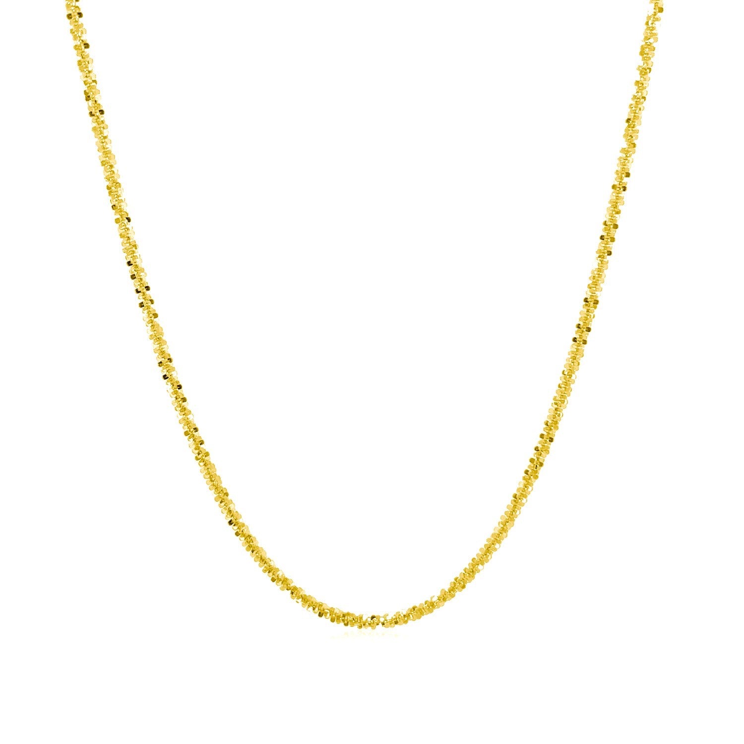 14k Yellow Gold Sparkle Chain (1.50 mm) in a sleek high-contrast midnight luxury editorial style