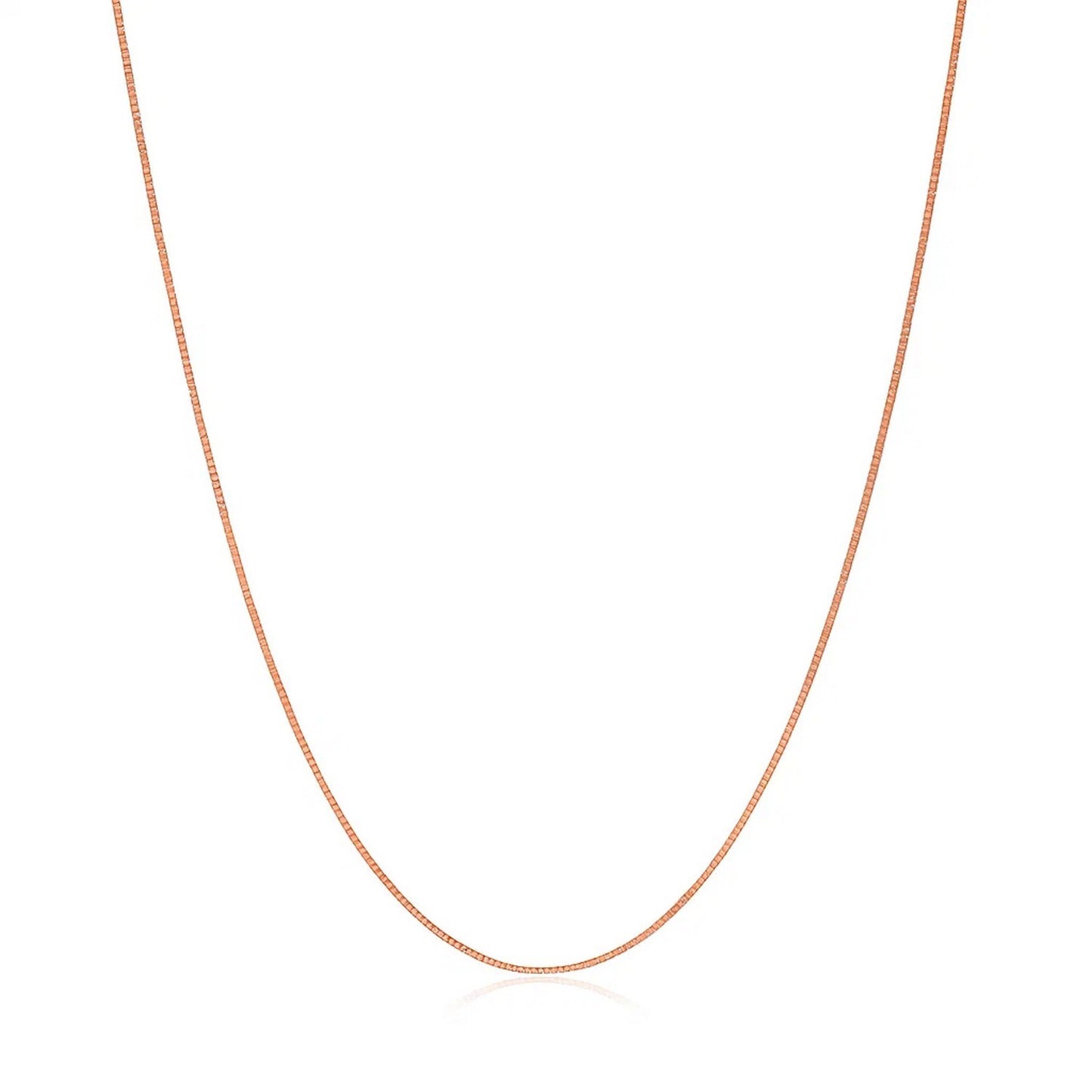 14k Rose Gold Classic Box Chain (0.45 mm)