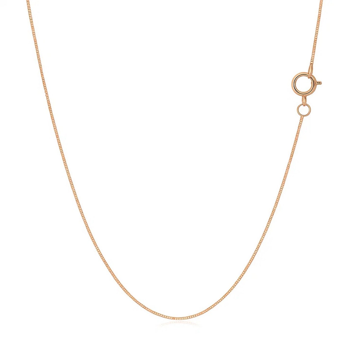 14k Rose Gold Classic Box Chain (0.45 mm)