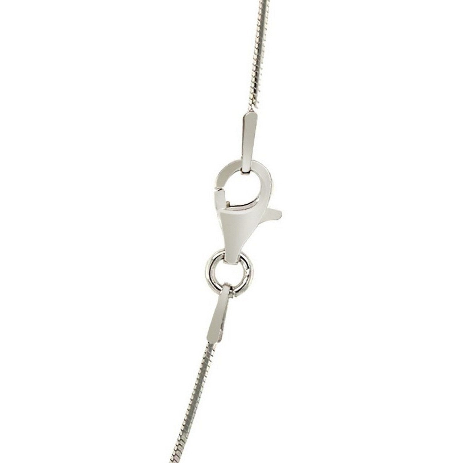 Sterling Silver Rhodium Plated Octagonal Snake Chain (0.90 mm) - Peelerie