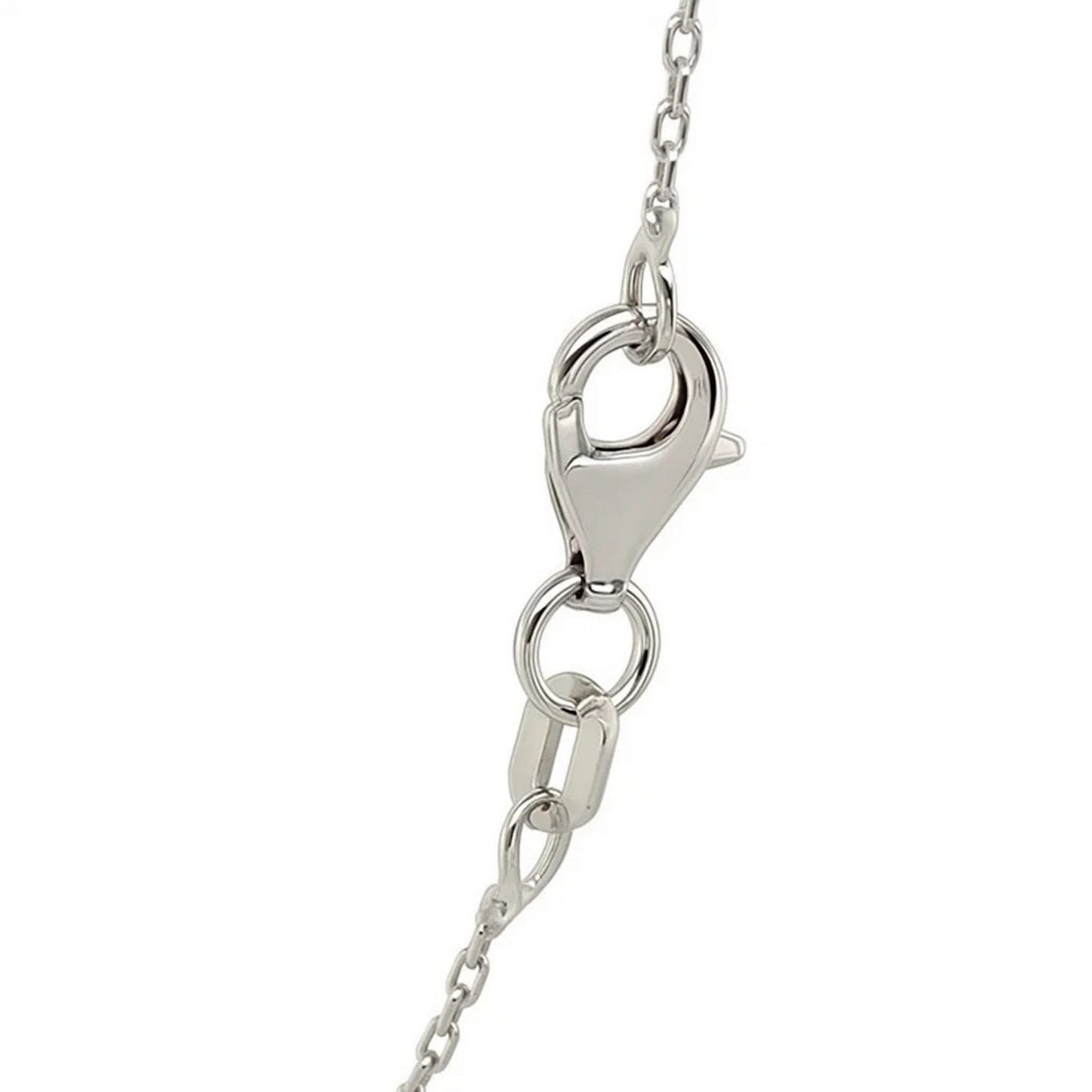 14k White Diamond Cut Cable Link Chain (0.87 mm) - Peelerie