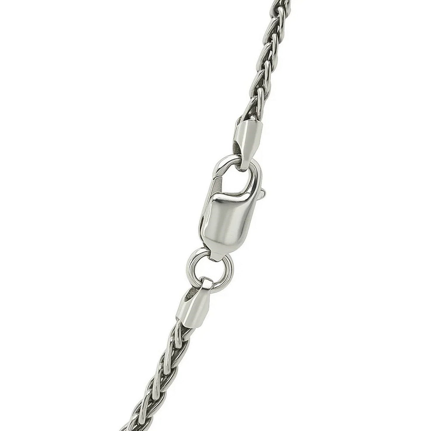 Sterling Silver Rhodium Plated Wheat Chain (2.20 mm) - Peelerie
