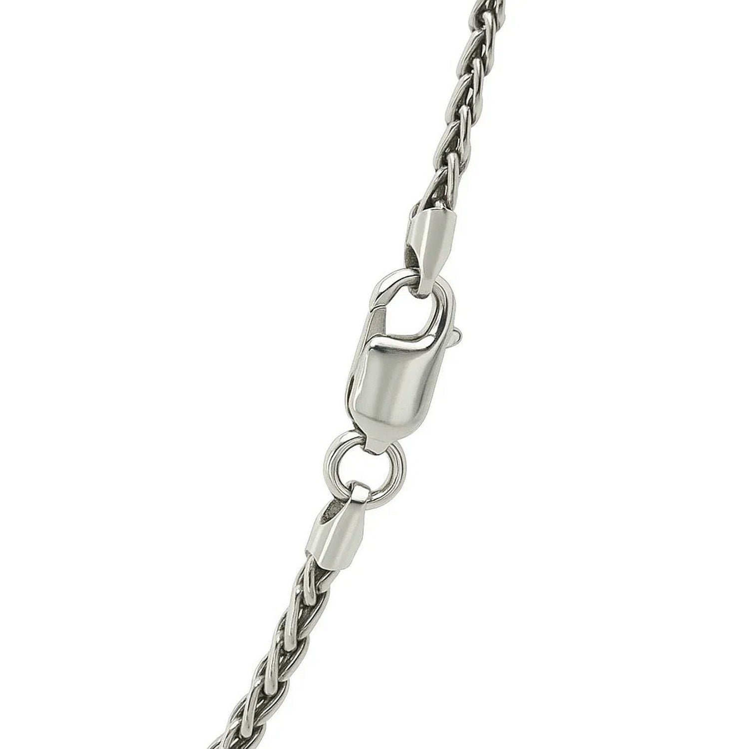 Sterling Silver Rhodium Plated Wheat Chain (2.20 mm) - Peelerie