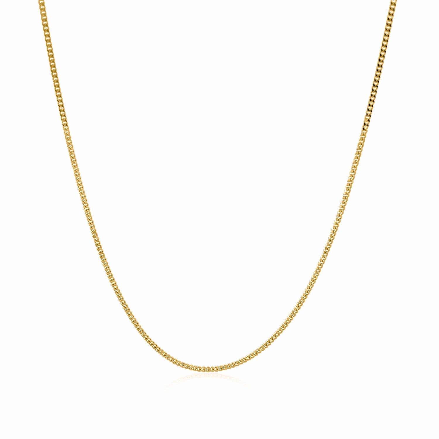 10k Yellow Gold Gourmette Chain 1.0mm (1.00 mm) in a sleek high-contrast midnight luxury editorial style
