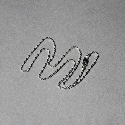 14k White Gold Diamond-Cut Alternating Bead Chain (1.10 mm)