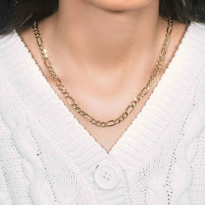 14k Yellow Gold Lite Figaro Chain (5.60 mm)