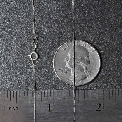 14k White Gold Classic Box Chain (0.60 mm)
