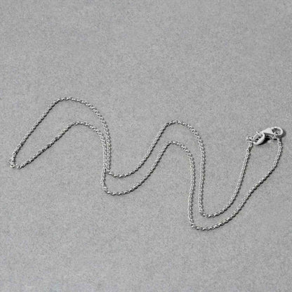 14k White Gold Oval Cable Link Chain (1.20 mm)