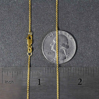 14k Yellow Gold Diamond Cut Rolo Chain (1.10 mm)