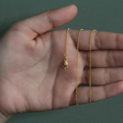 14k Yellow Gold Diamond Cut Rolo Chain (1.10 mm)