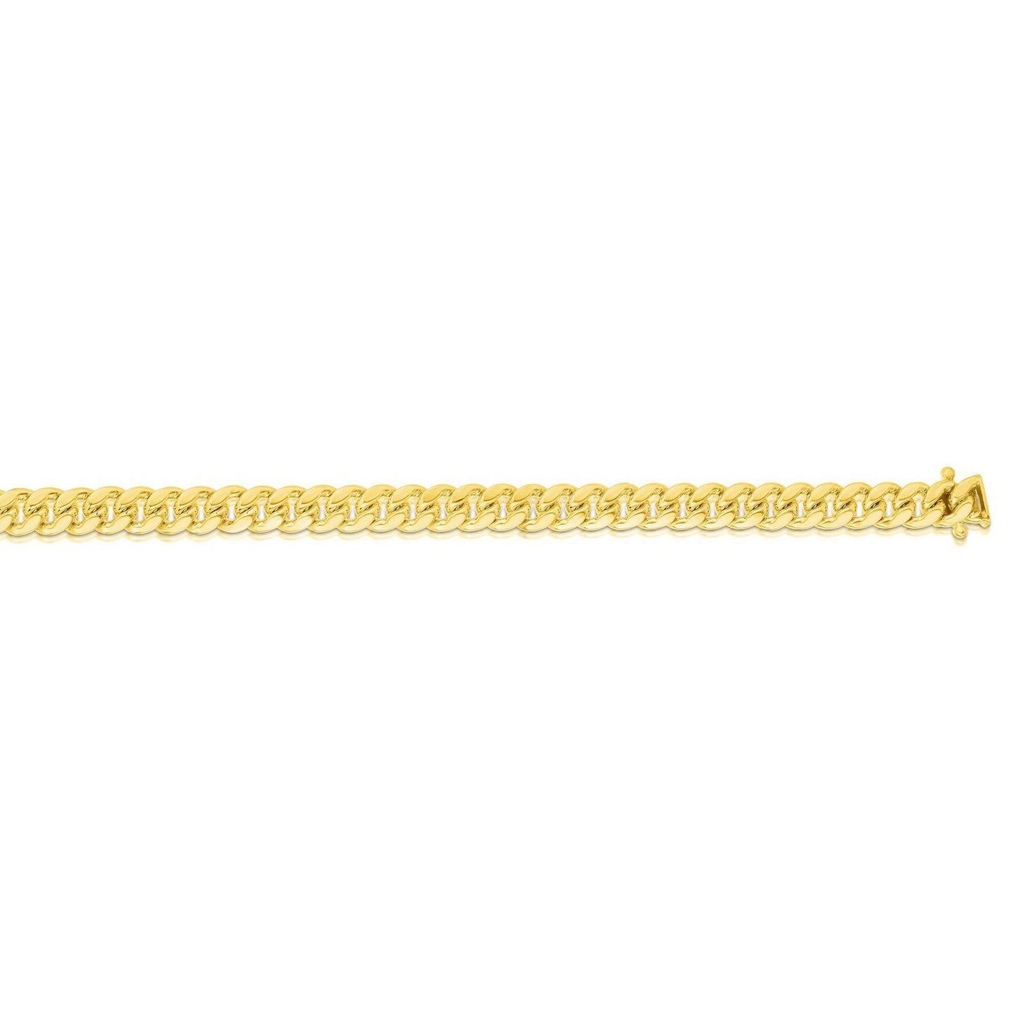 14k Yellow Gold Classic Miami Cuban Solid Bracelet (5.00 mm)