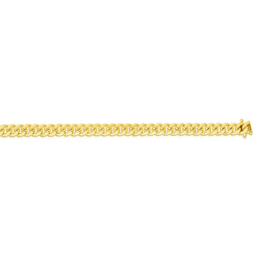 14k Yellow Gold Classic Miami Cuban Solid Bracelet (5.00 mm)