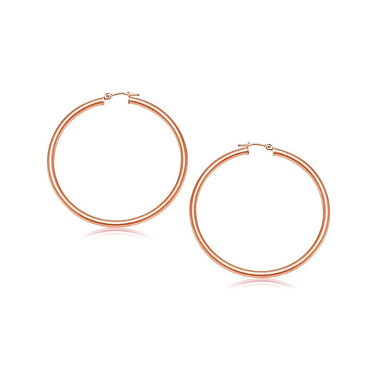 14k rose gold hoop earrings
