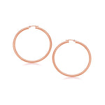 14k rose gold hoop earrings