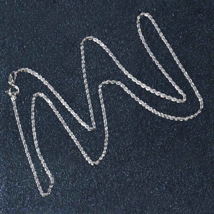 10k White Gold Solid Diamond Cut Rope Chain (1.40 mm)