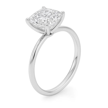 5 Carat Princess Lab Grown IGI G/VS1 Diamond Solitaire Ring in 14K White Gold