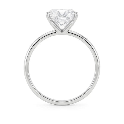 5 Carat Radiant Lab Grown IGI G/VS1 Diamond Solitaire Ring in 14K White Gold