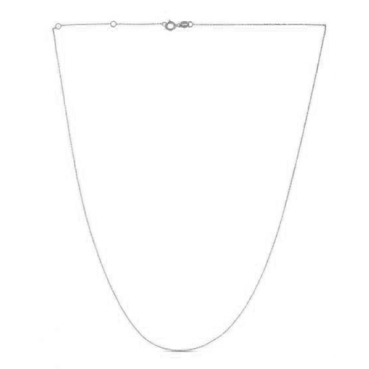 Double Extendable Diamond Cut Cable Chain in White Gold (0.87 mm) - Peelerie