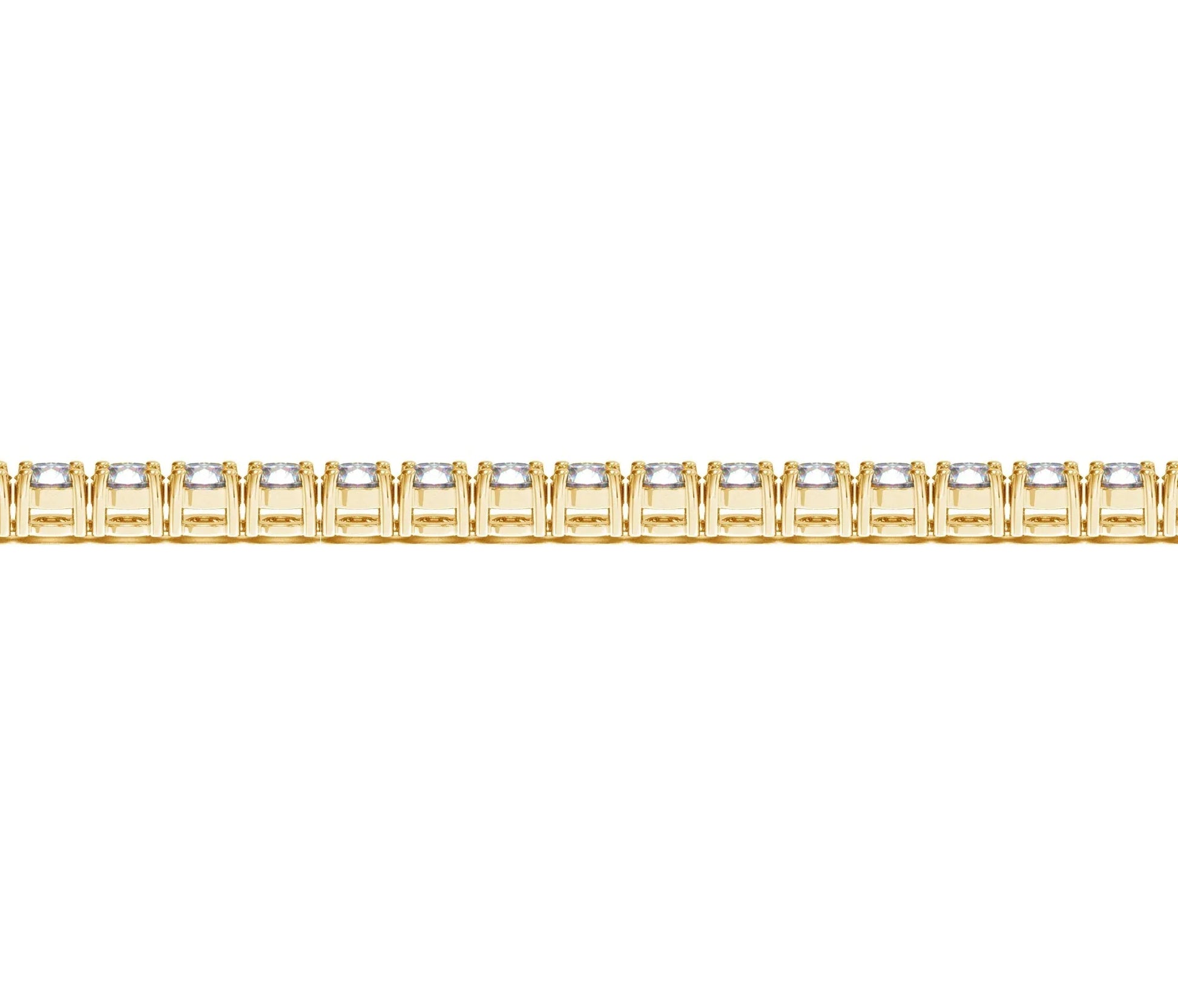 Lab Grown Round Diamond Tennis Bracelet in 14k Yellow Gold(10 cctw F/G VS2/SI1) - Peelerie