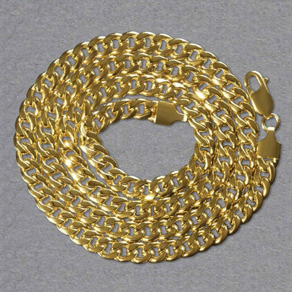 5.5mm 10k Yellow Gold Light Miami Cuban Chain