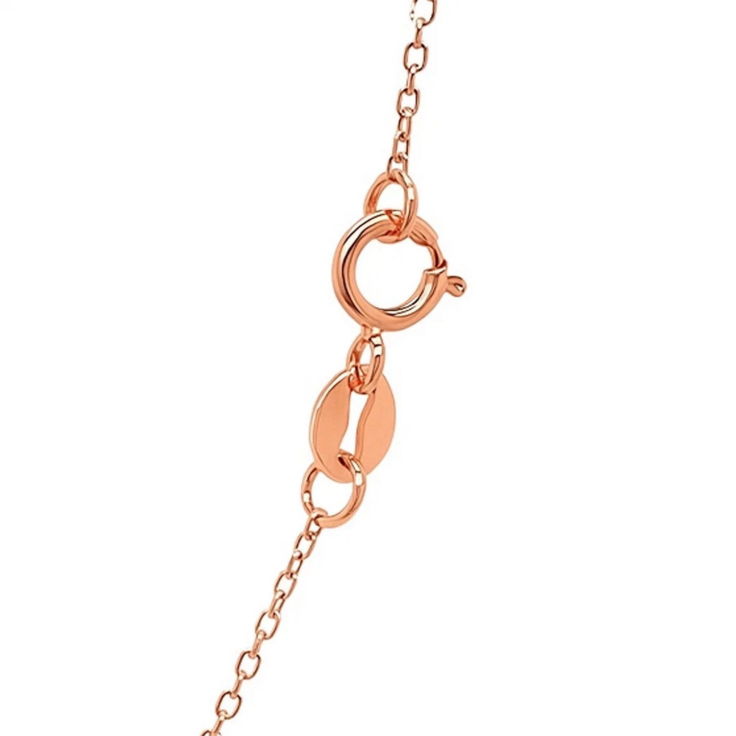14k Pink Gold Diamond Cut Cable Link Chain (0.87 mm) - Peelerie