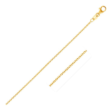 14k Yellow Gold Round Cable Link Chain (1.5 mm) - Peelerie