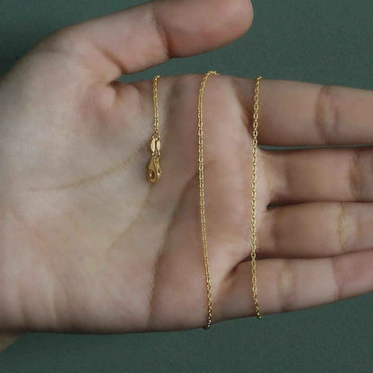 14k Yellow Gold Oval Cable Link Chain (1.50 mm)
