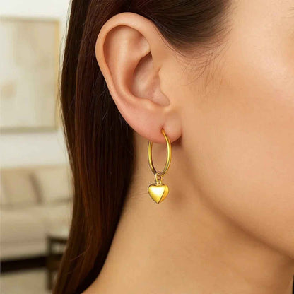14k yellow gold hoop earrings