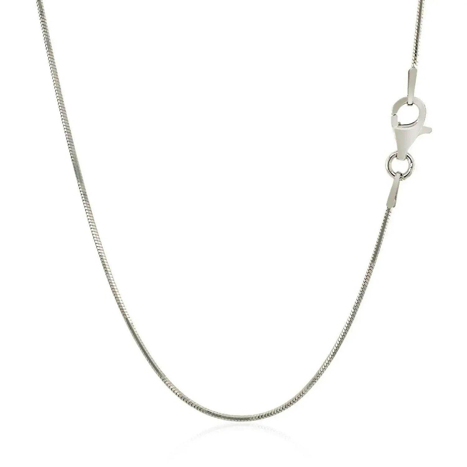Sterling silver, rhodium plated chain