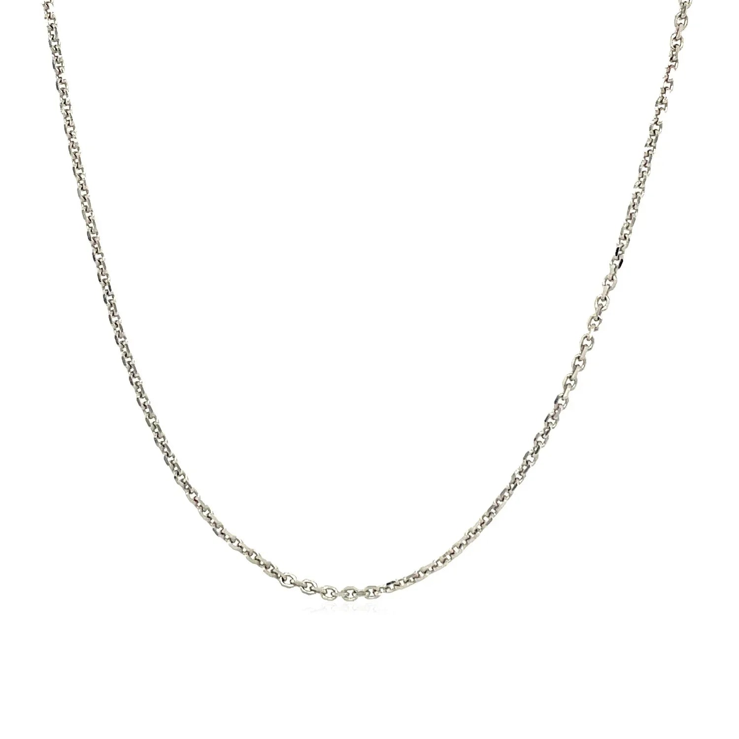 14k White Gold Adjustable Cable Chain (1.10 mm) - Peelerie