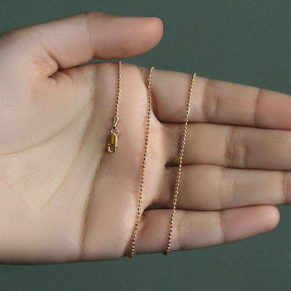 14k Yellow Gold Diamond-Cut Bead Chain (1.10 mm)