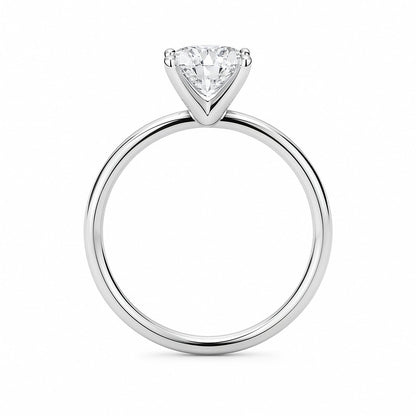 1 Carat Cushion Lab Grown IGI G/VS1 Diamond Solitaire Ring in 10K White Gold