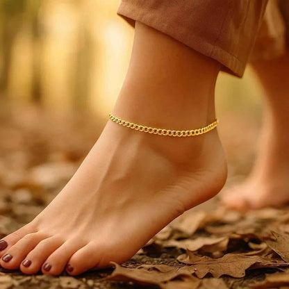 14k yellow gold anklet
