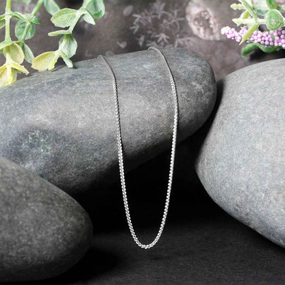 14k White Gold Round Wheat Chain (1.00 mm)