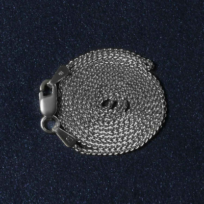14k White Gold Round Wheat Chain (1.00 mm)