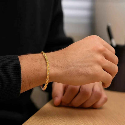 10k Yellow Gold Lite Rope Bracelet (5.00 mm)