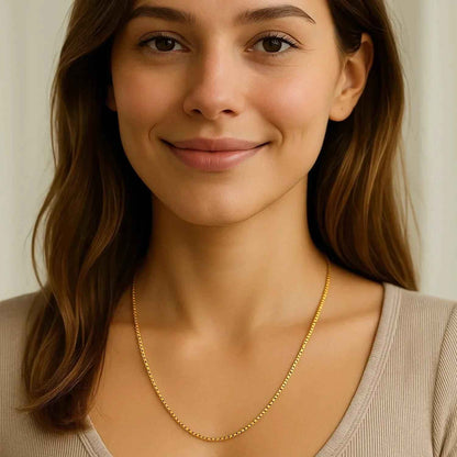 14k Yellow Gold Classic Box Chain (1.1 mm)