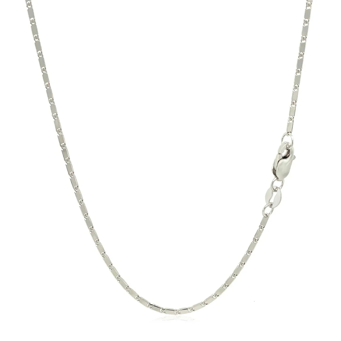 14k White Gold Lumina Pendant Chain (1.00 mm) - Peelerie