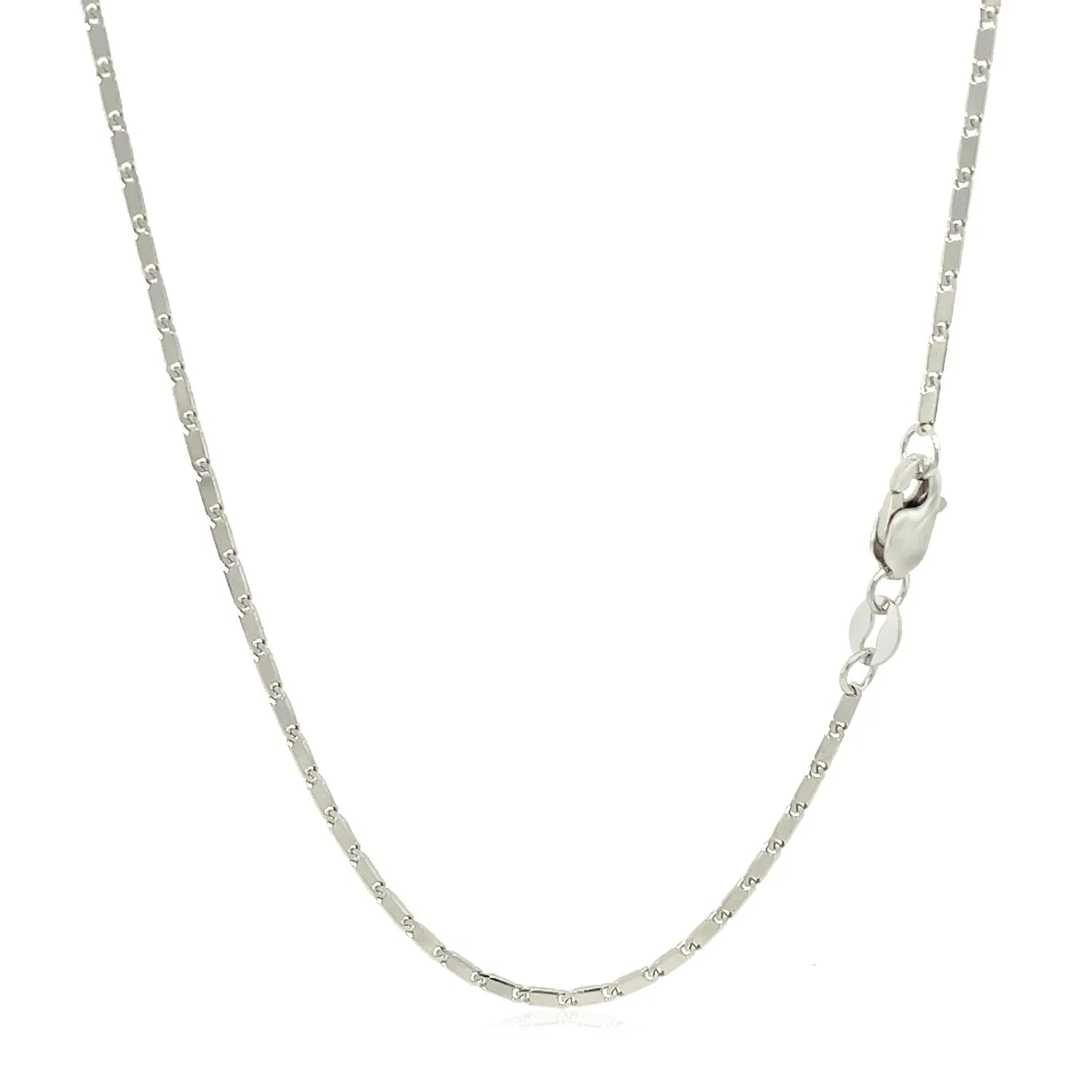 14k White Gold Lumina Pendant Chain (1.00 mm) - Peelerie