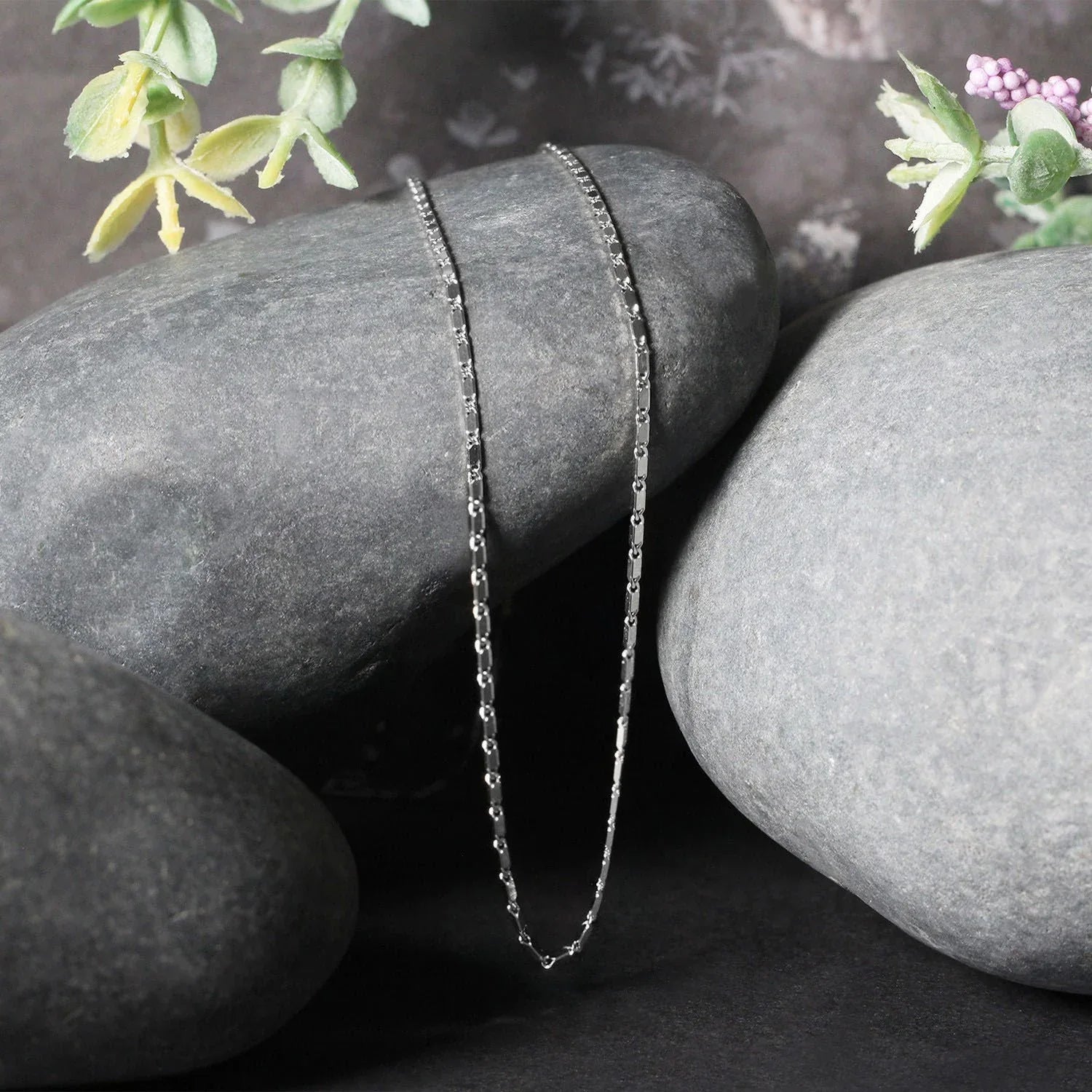 14k White Gold Lumina Pendant Chain (1.00 mm) - Peelerie